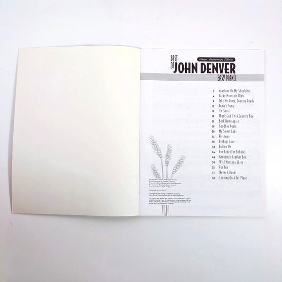 The Best of John Denver Sheet Music Easy Piano Song Book Cherry Lane Music - Picture 2 of 5